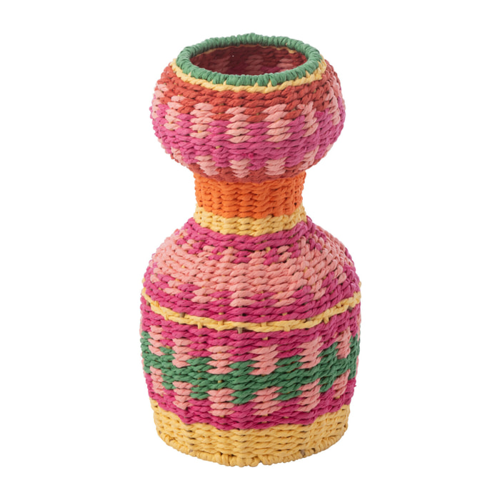 J-Line Vase Molly - métal/papier - multicolore