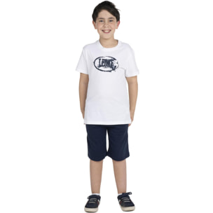 Camiseta básica infantil logo estampado