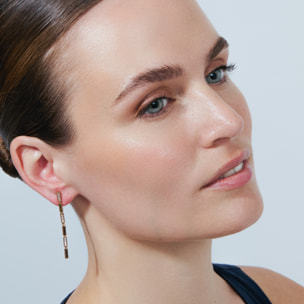 Pendientes Shahjal acabado oro rosa 18k