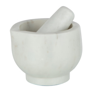 J-Line mortier + Pilon - marbre - blanc