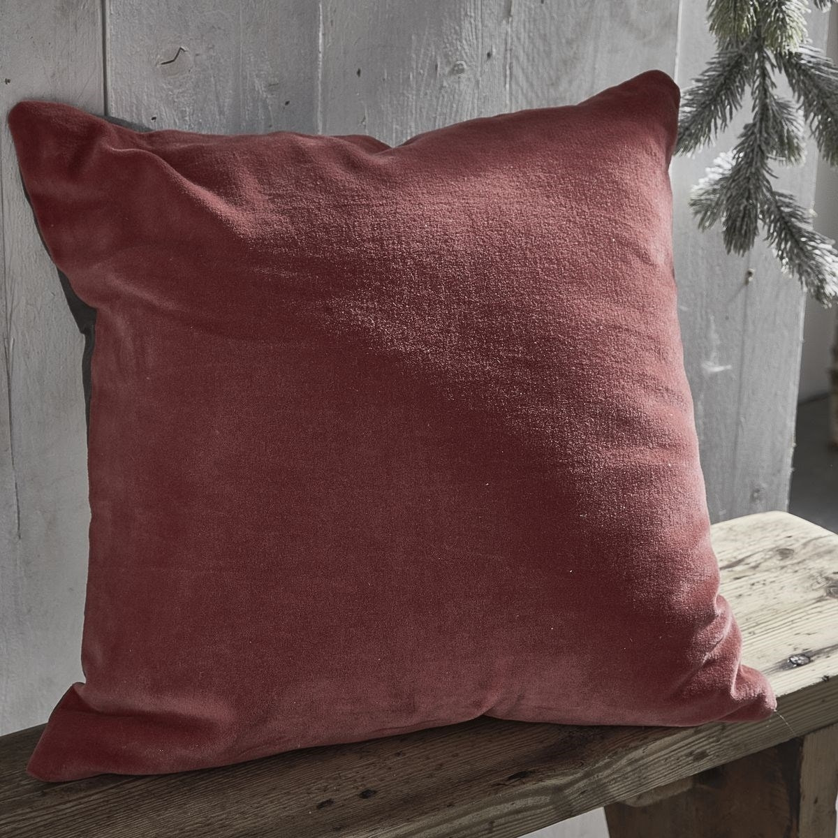 Coussin Imprimé coton MOUNTAIN gris