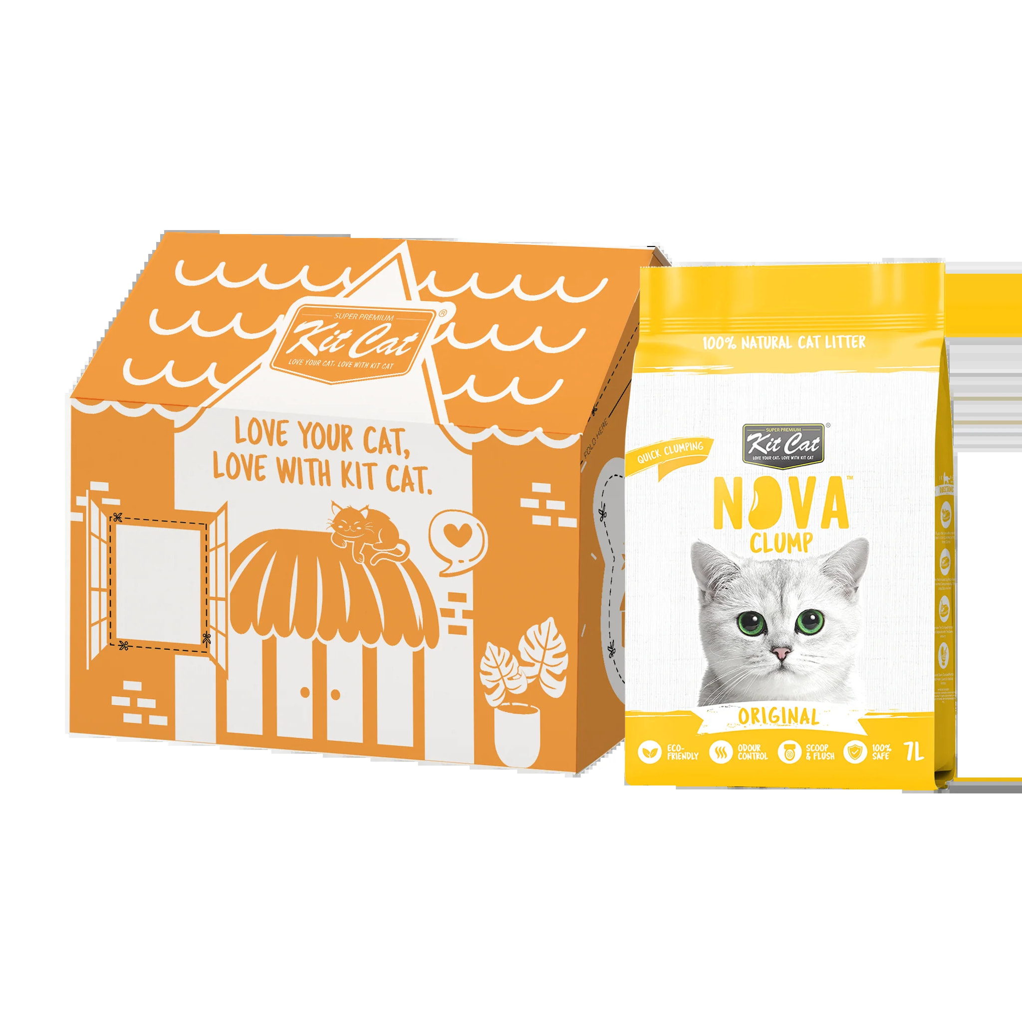 Kit Cat Arena Eco Nova - Original 7 L Arena para gatos