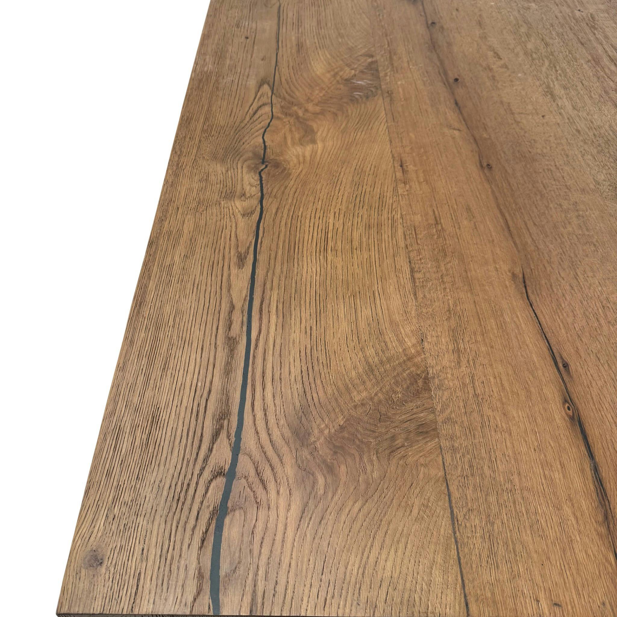 Table de repas chêne/acier 240 cm RIVERSIDE