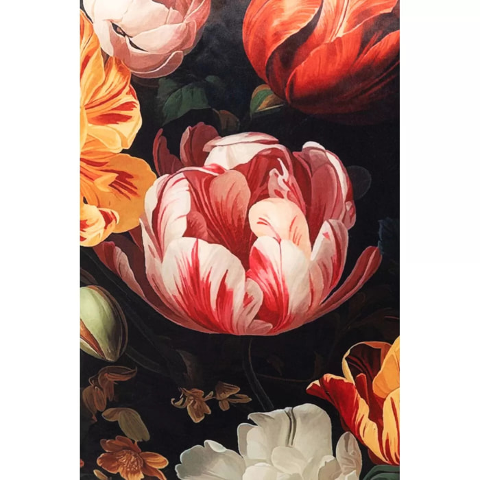 Coussin à franges pivoines Kare Design