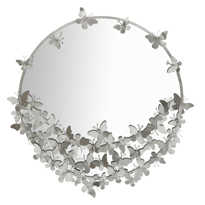 SPECCHIO FARFALLE ROUND SILVER CHARME 1921 ARGENTATO