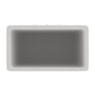 Cache-pot blanc en terre cuite H21 cm - Baho