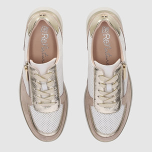 Deportivos de Serraje - Oro - Tacón: 3 cm