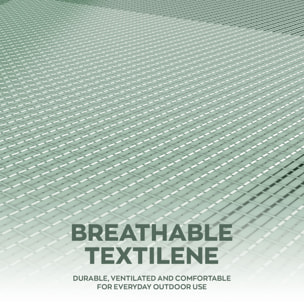 Nilo - Lettino Prendisole da Giardino Mare Piscina 192x55x30 cm in Alluminio e Textilene Verde Salvia