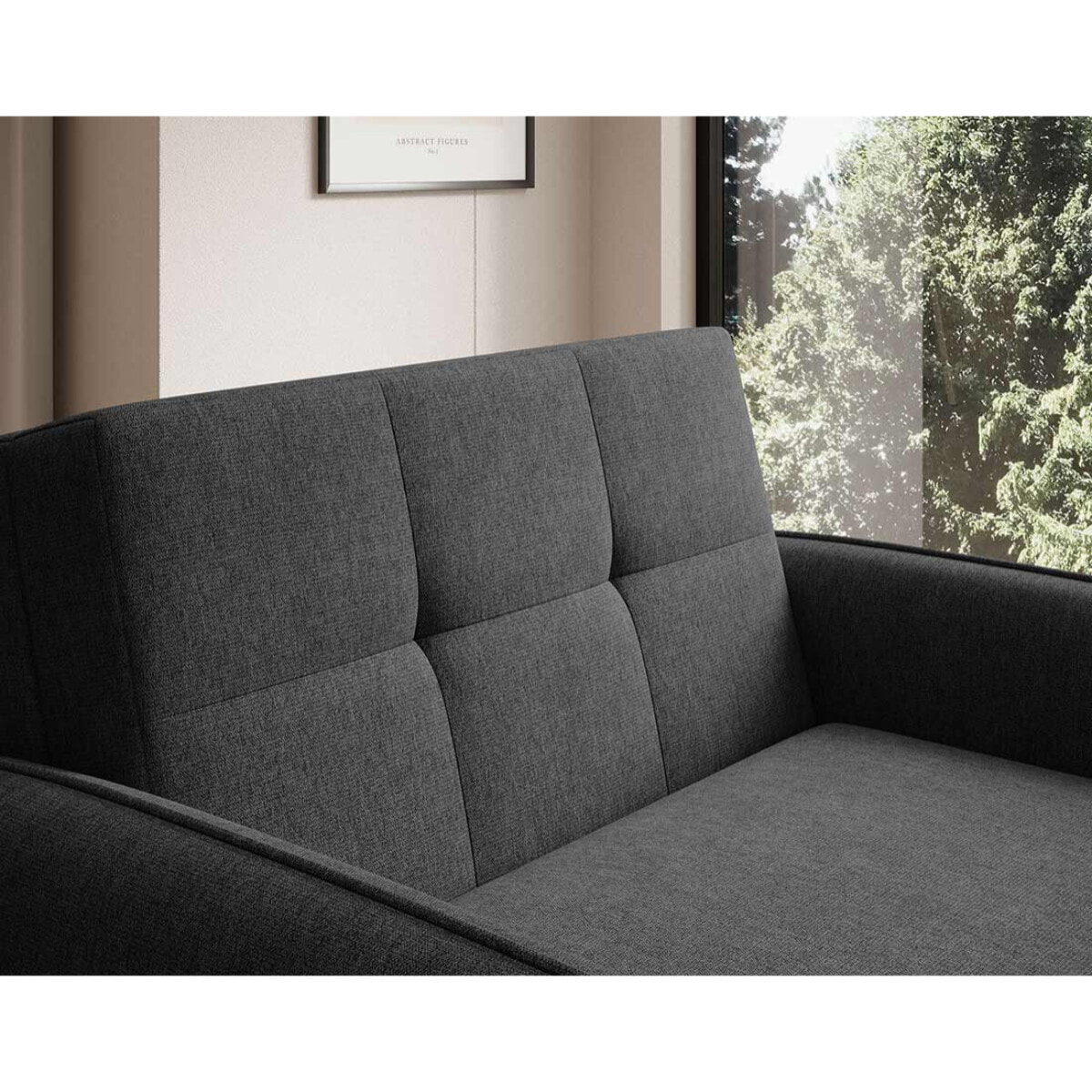 Michelle - fauteuil convertible avec coffre en velours - Noir