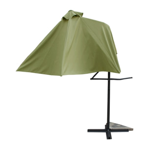 Parasol déporté avec ouverture innovante Ø 3m vert OITIS