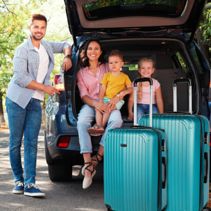 Juego De Maletas Rígidas Abs Itaca Sevron Verde Menta