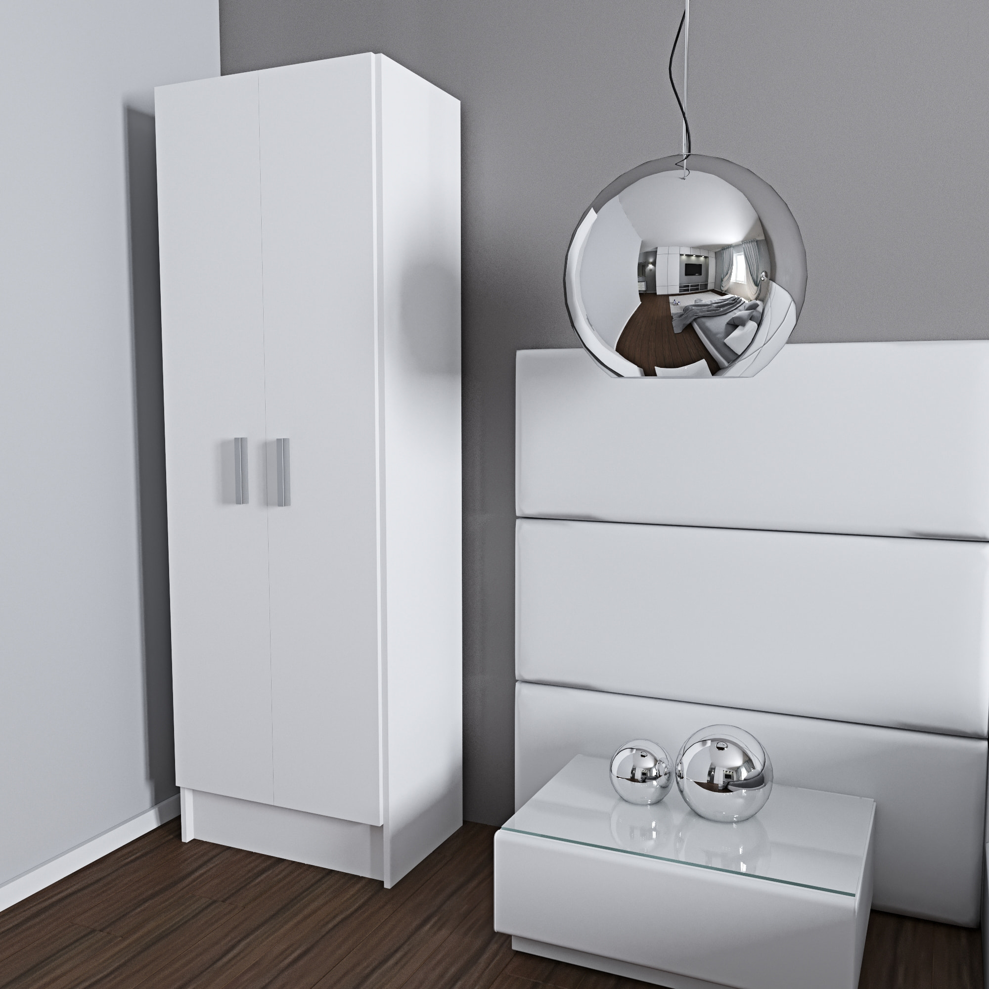 Armadio Armadietto Multiuso A Colonna Con 2 ante e 8 Ripiani Scarpiera Portascarpe Ingresso Camera Da Letto Design Moderno 59 x 37 x 180 Cm Bianco