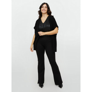 Fiorella Rubino - Top de tejido laminado - Negro