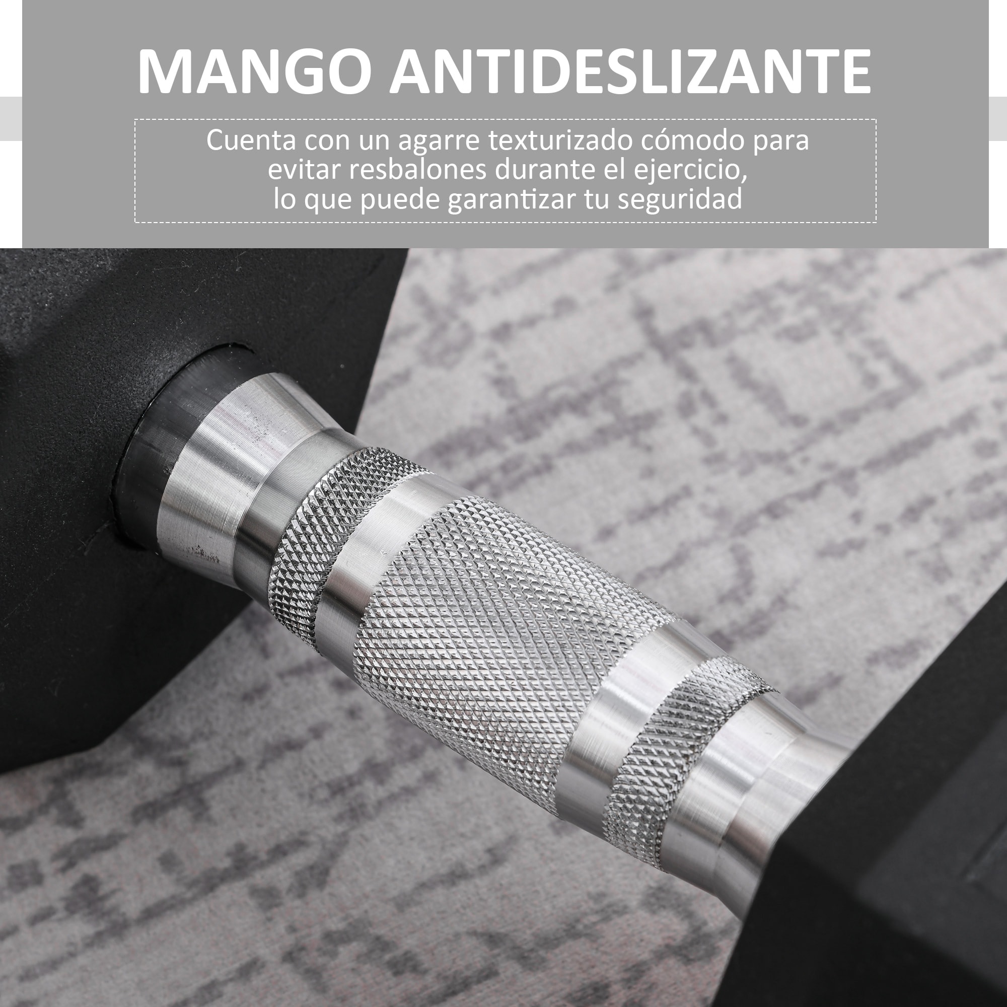 Mancuerna Hexagonal 12,5 kg de Hierro Fundido Pesas de Acero Recubiertas de Goma con Mango Moleteado para Musculación Entrenamiento en Casa Gimnasio