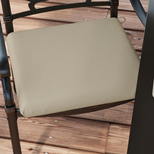 Conjunto de Cojines para Sillas de Comedor 47x47x7 cm Juego de 4 Piezas Cojines para Sillas de Jardín Impermeable y Protección UV 50+ para Interior y Exterior Beige