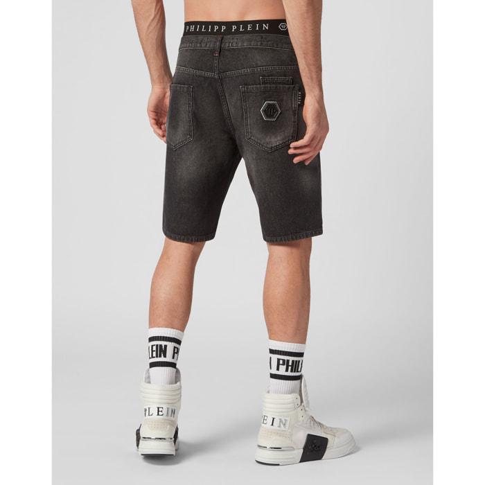 PHILIPP PLEIN Pantalones cortos vaqueros