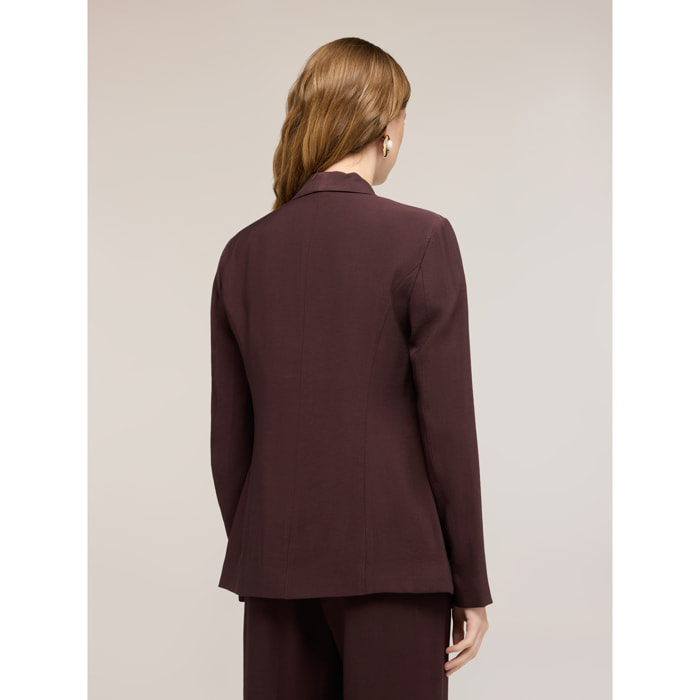 Motivi - Blazer con collo a scialle - Marrone