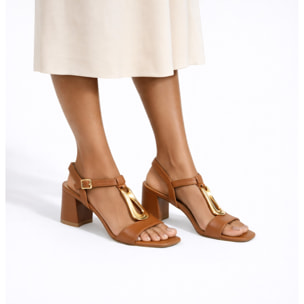 Sandali cinturino regolabile - applicazione - tacco 7,5 cm