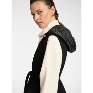 Elena Mirò - Cappotto sporty senza maniche - Nero