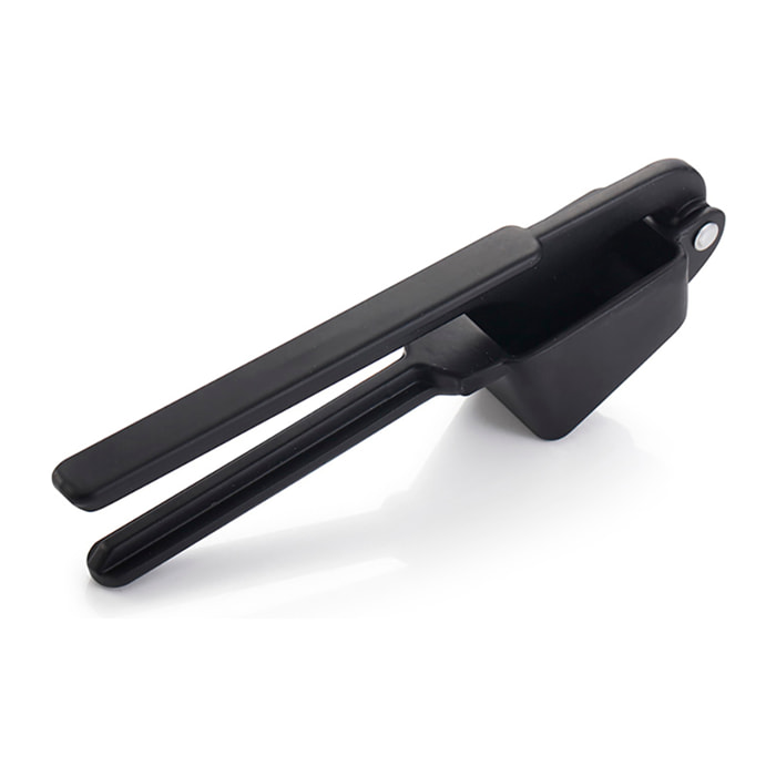 Stazzonatore per aglio in metallo di colore nero.