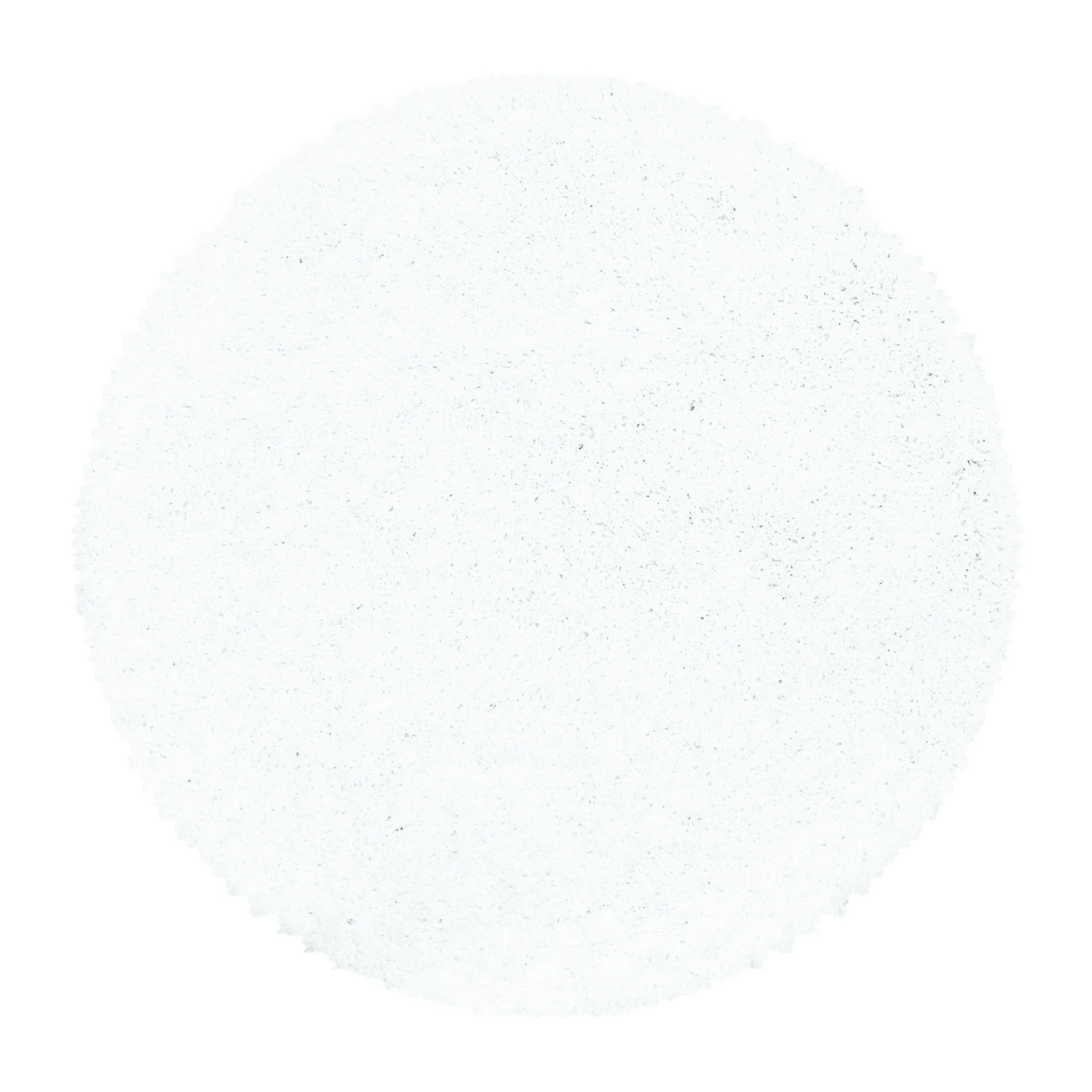 SYDNEY - Tapis shaggy uni rond à poils longs blanc - SYD3000BLA