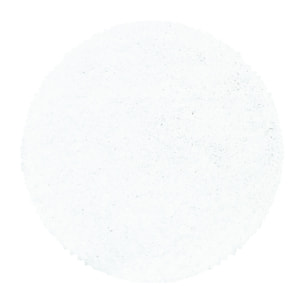 SYDNEY - Tapis shaggy uni rond à poils longs blanc - SYD3000BLA