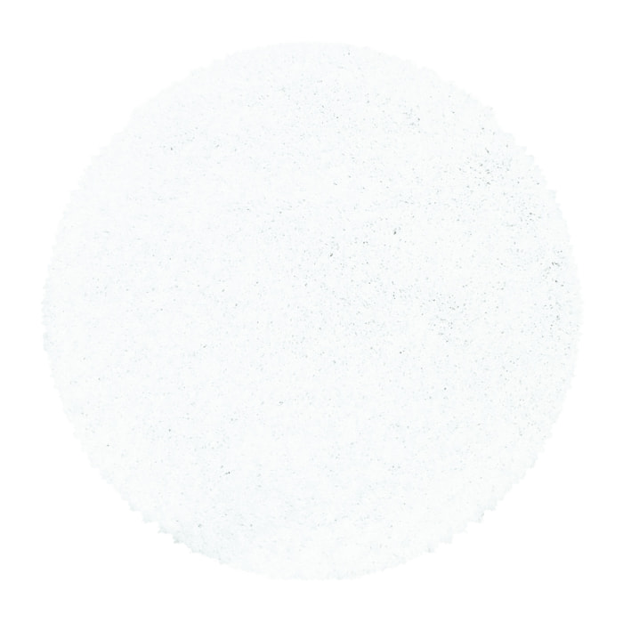 SYDNEY - Tapis shaggy uni rond à poils longs blanc - SYD3000BLA