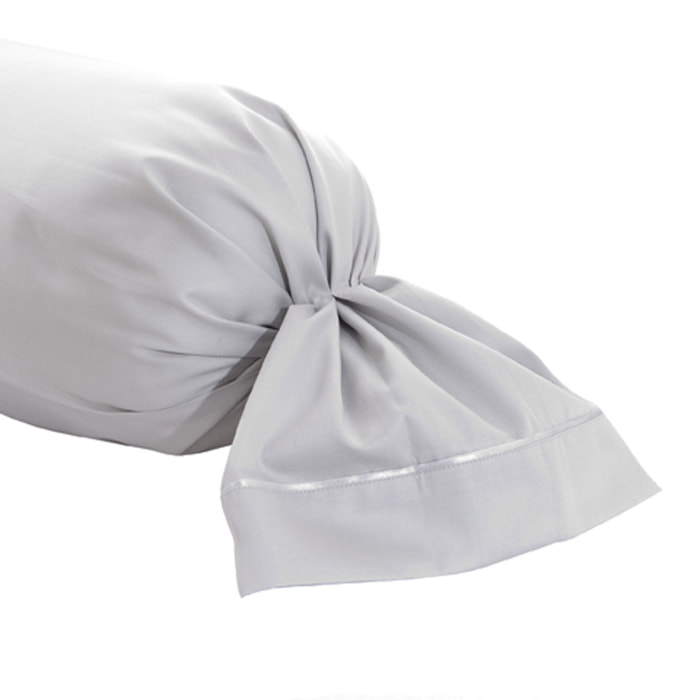 Drap plat uni en satin de coton bio, TEOPHILE, Blanc Hermine
