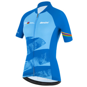 Uci Official Championne Du Monde - Maillot Femme - Bleu Ciel - Femme