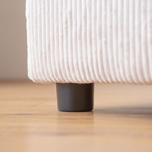 JAMBI Canapé d'angle modulable 3 places en velours côtelé beige