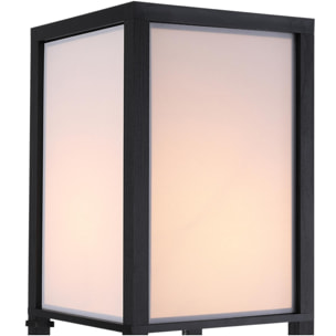 Lampadaire étagère lampe étagère 26L x 26l x 160H cm 3 étagères 4 niveaux MDF noir