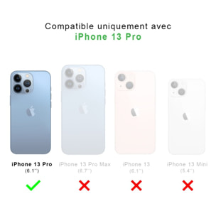 Coque iPhone 13 Pro Anti-Chocs avec Bords Renforcés en silicone Transparente