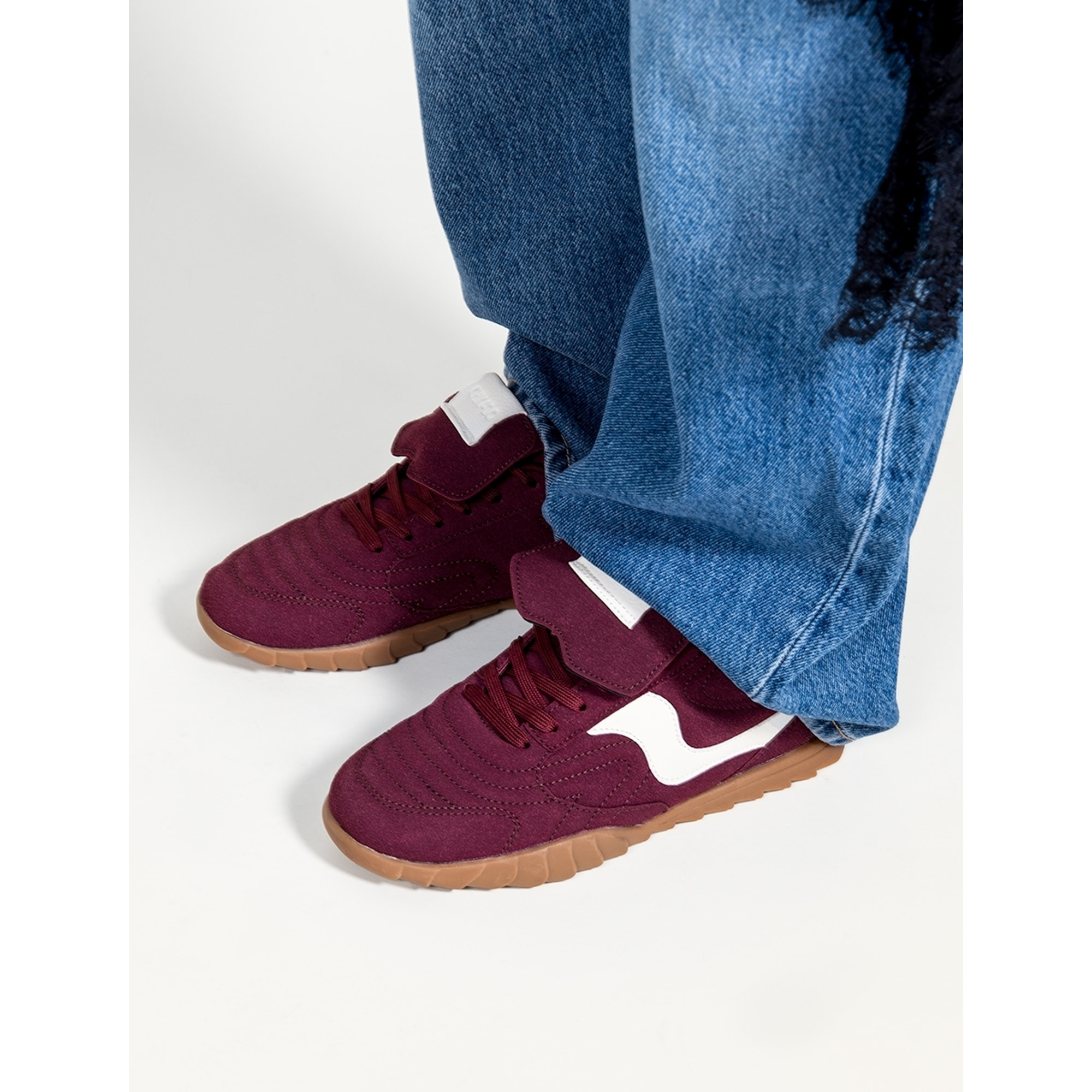 Deportivos de Tejido - Vino - Tacón: Bajo