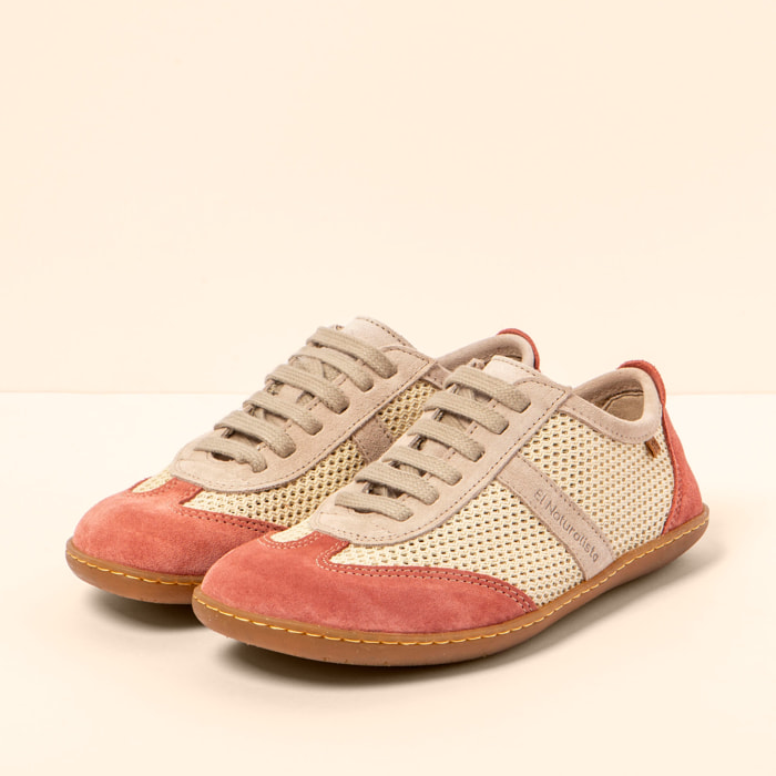 Zapatos N5293 MULTI MATERIAL CREAM-FRAMBUESA/ EL VIAJERO color Cream-frambuesa