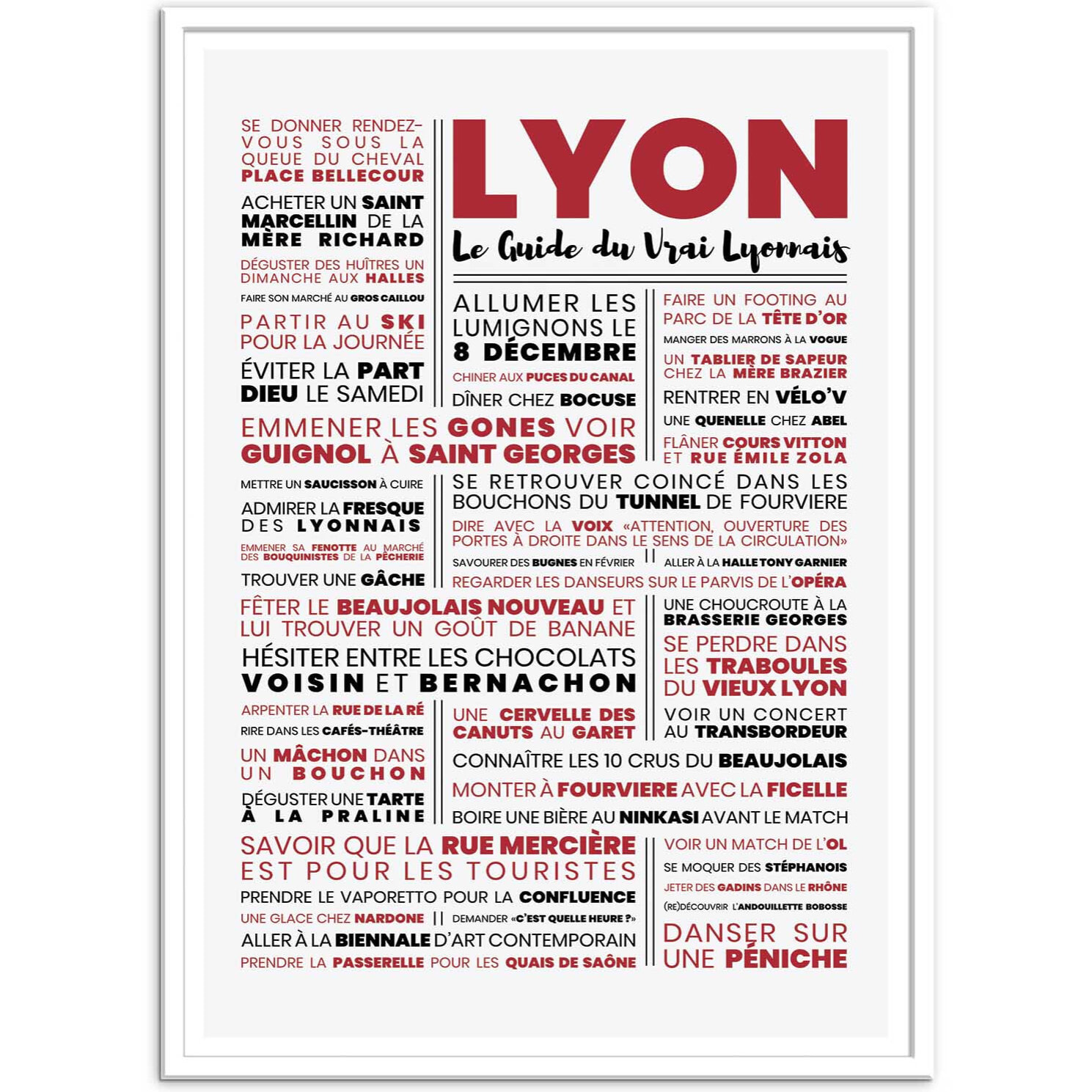 Affiche - Guide du vrai Lyonnais - Frog Posters