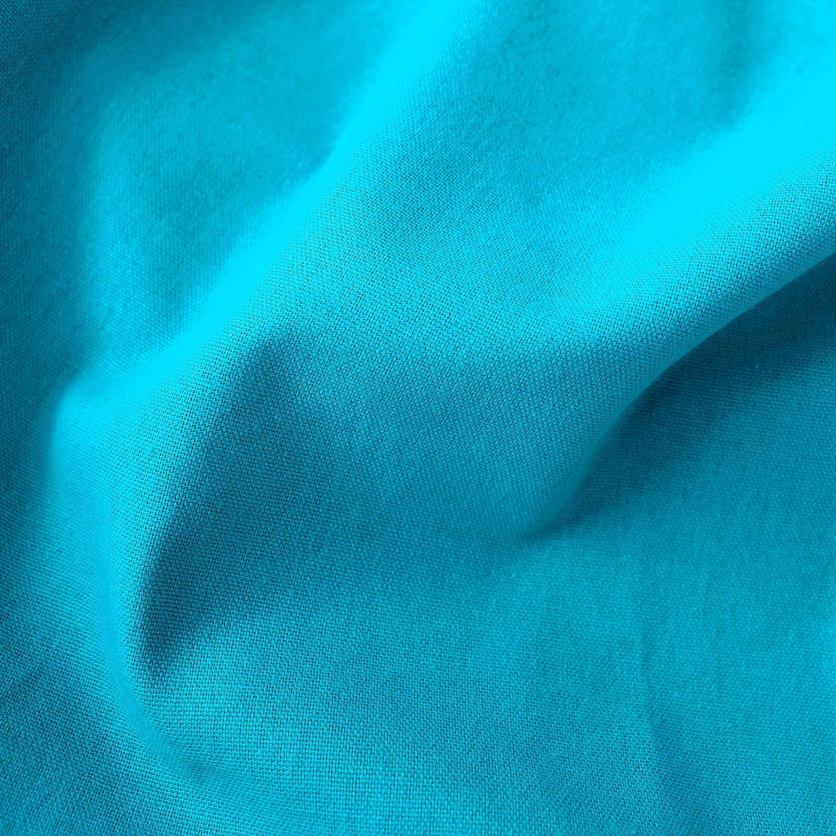 Rideau coloré en pur coton 8 œillets - Turquoise