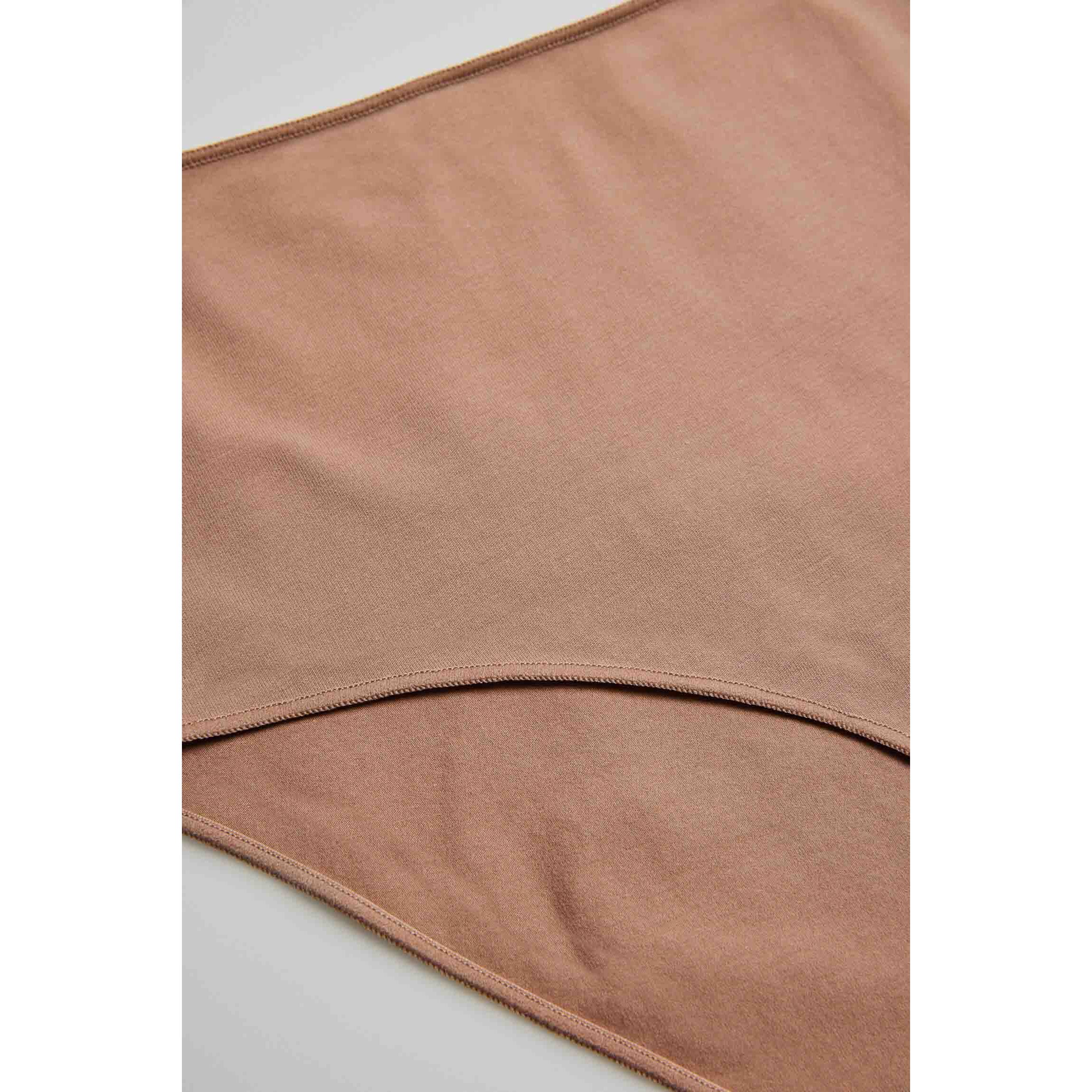 Slip basico a vita alta in cotone visone