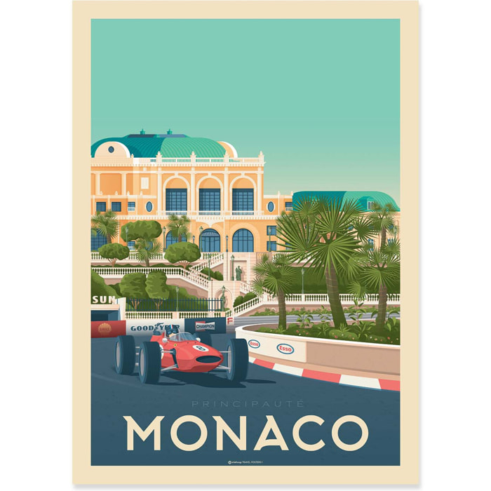 Affiche - Monaco - Olahoop Travel Posters