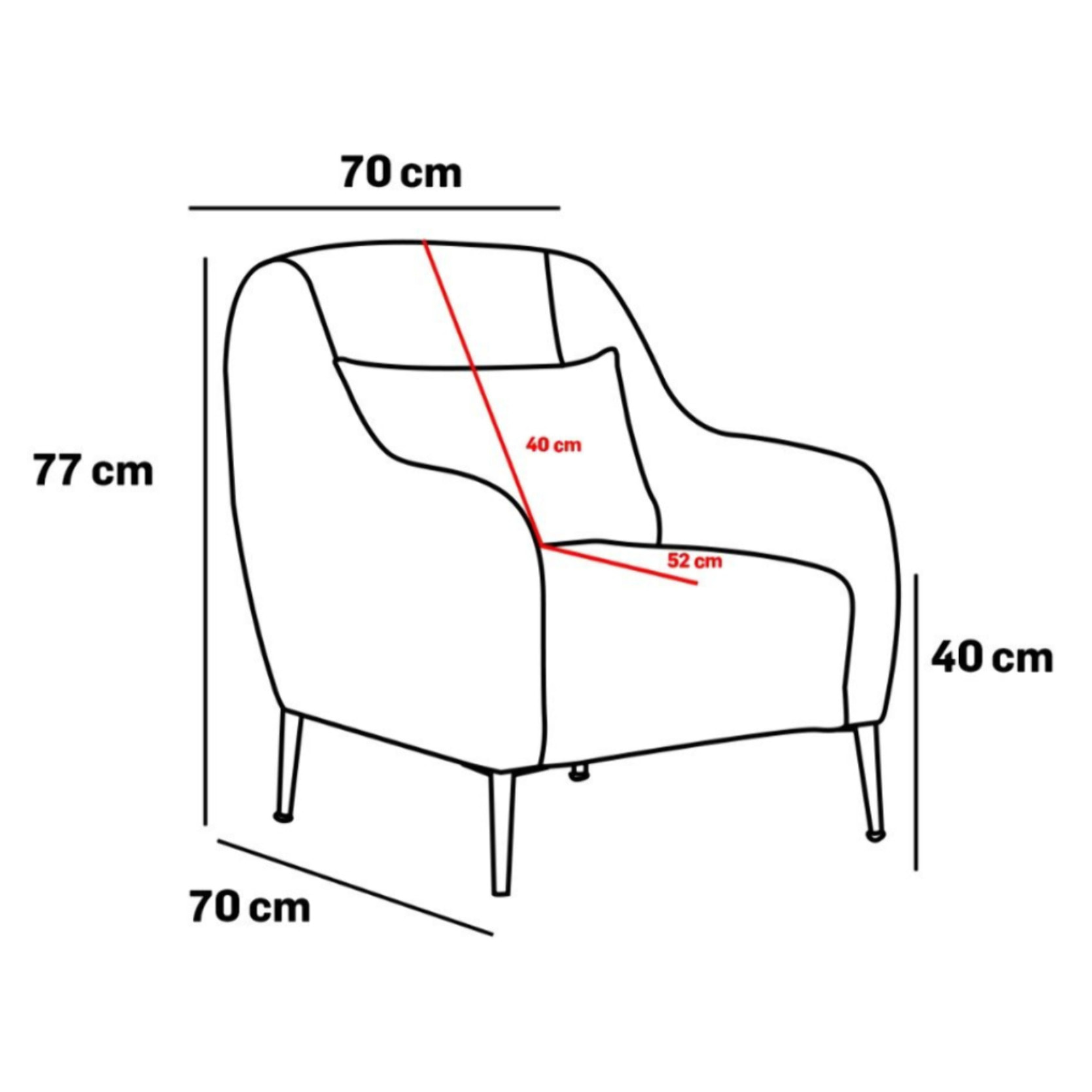 NOE - Fauteuil blanc - pieds dorés