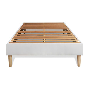 Ensemble Matelas Le Doux - 24cm - Mémoire de forme - Zéro transfert de mouvement - Sommier kit Blanc