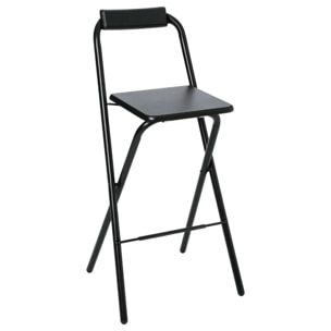 Chaise de bar pliante " louna" noir