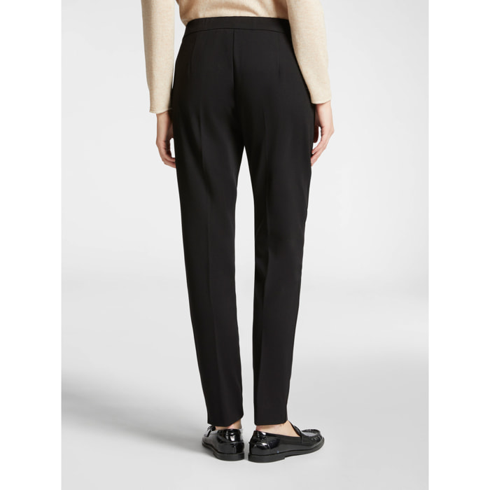 Elena Mirò - Pantalón slim de tejido de punto - Negro