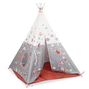 Tipi infantil niños COSMO TIPI poliéster con ventana y base acolchada