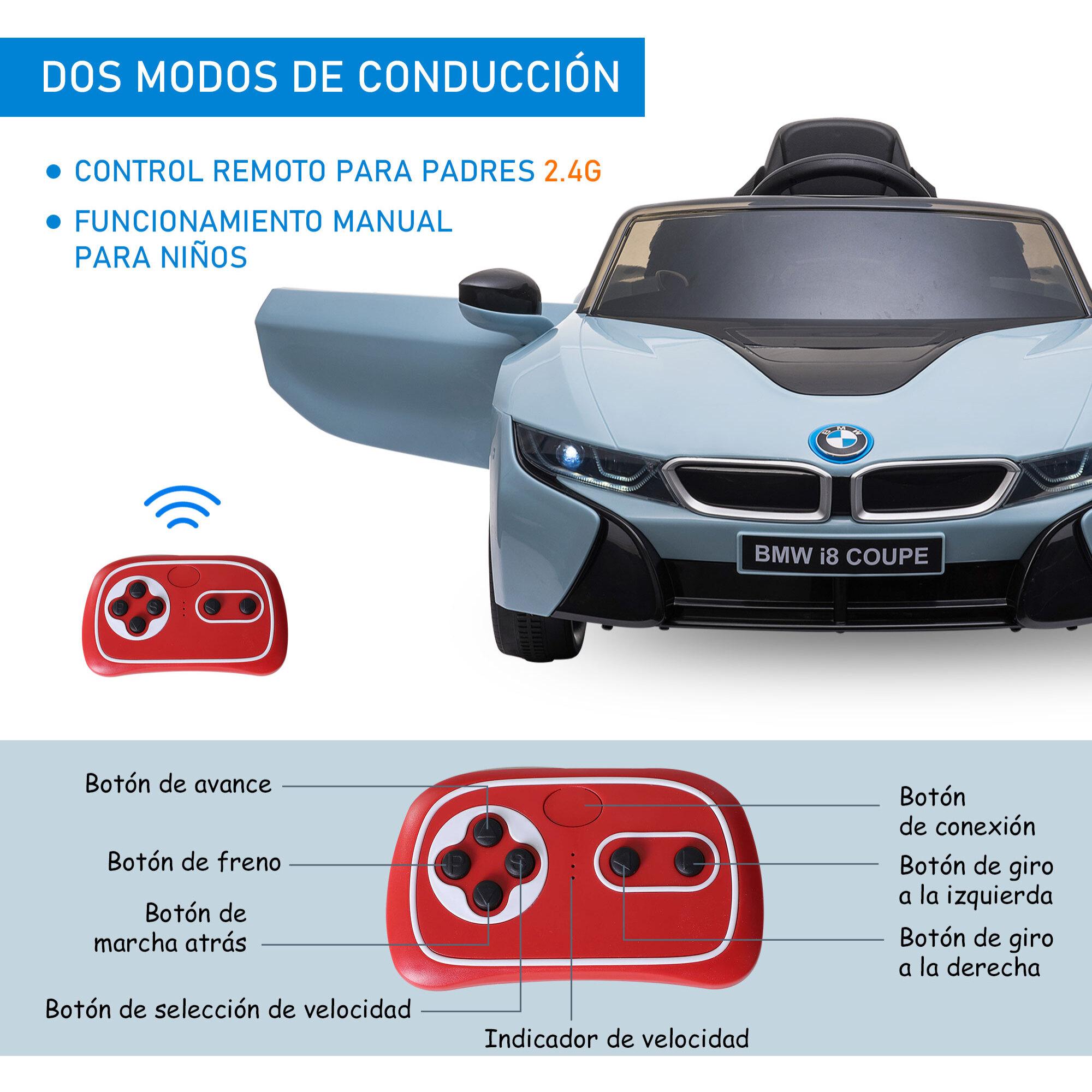 Coche de Policía Eléctrico para Niño con Control Remoto Azul