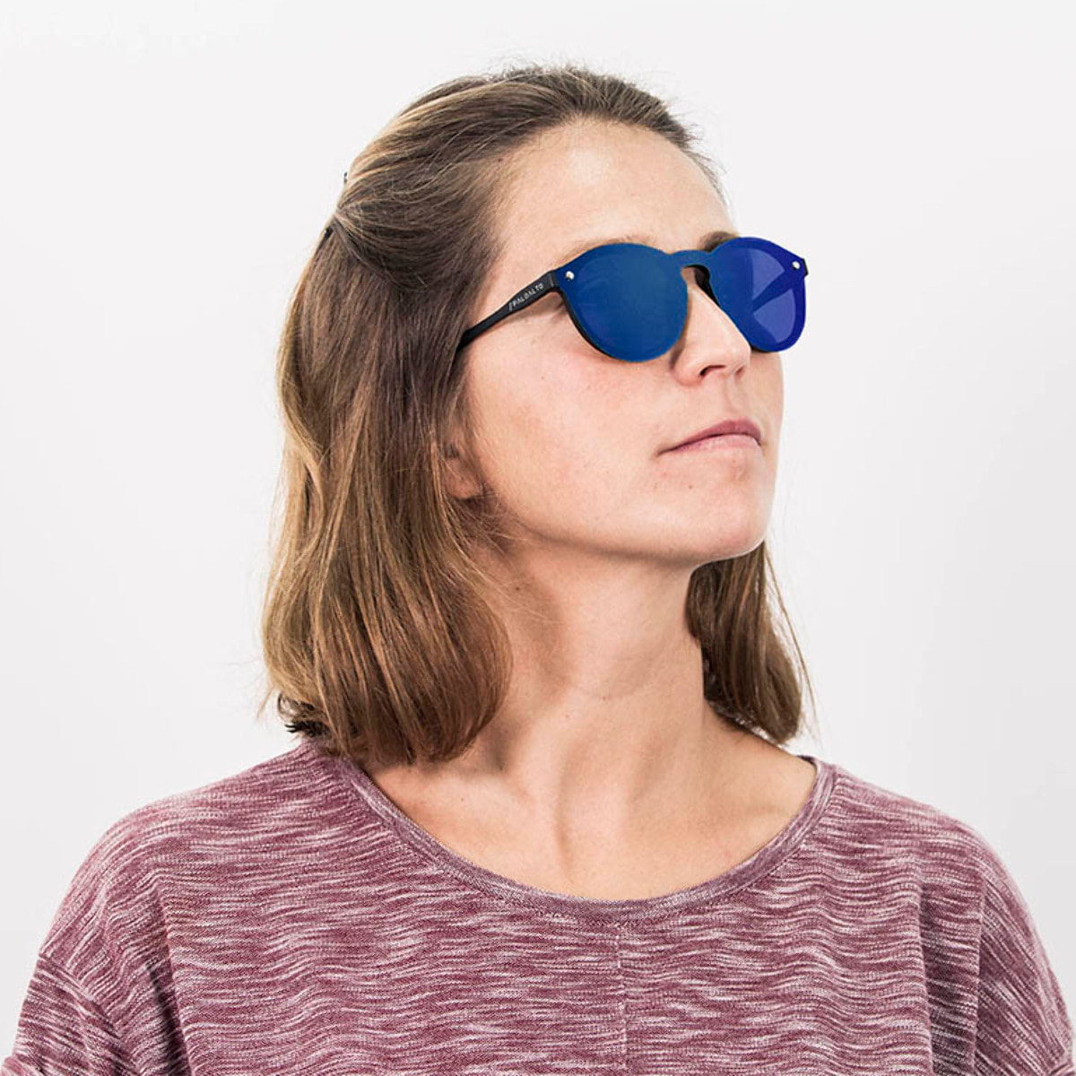 Gafas de sol PALO ALTO RIGA - Negro mate / Plana azul revo