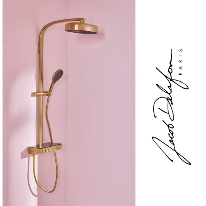 Pommeau de douche 3 jets Metro signature laiton brossé