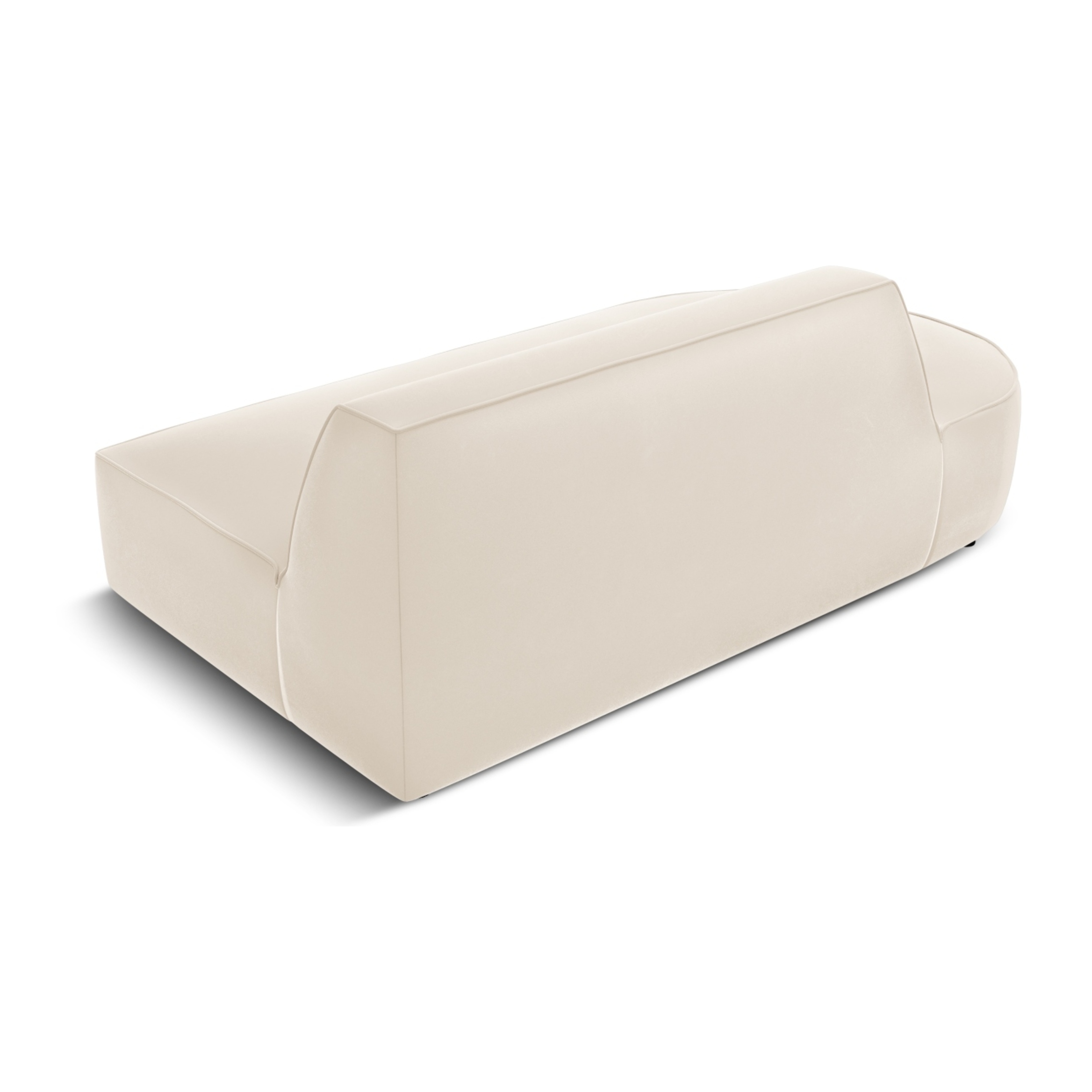 Canapé modulable gauche "Charles" 2 places en velours beige