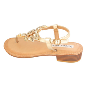Sandali infradito con dettagli gioiello
