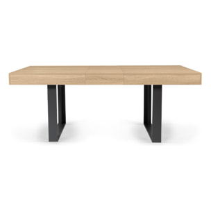 Tables à manger extensibles Brixton - Bois - Noir