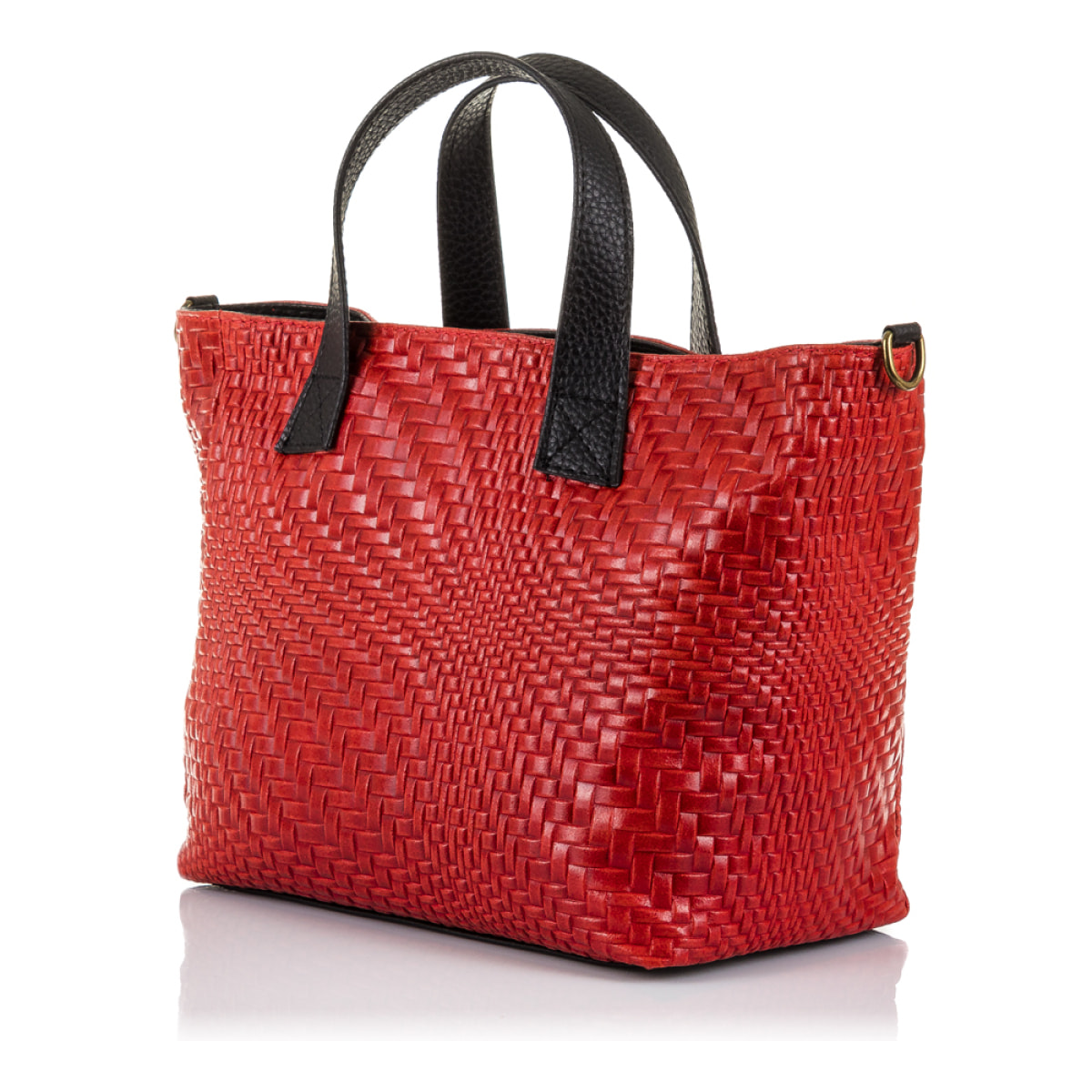 Cassandra Bolso tote Mujer.Piel auténtica Gamuza Grabado Entrelazado